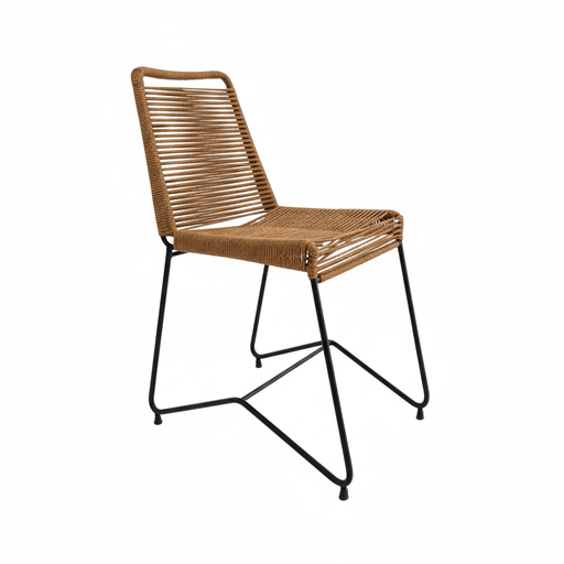 Silla Tulum (Yute marron patas negras)