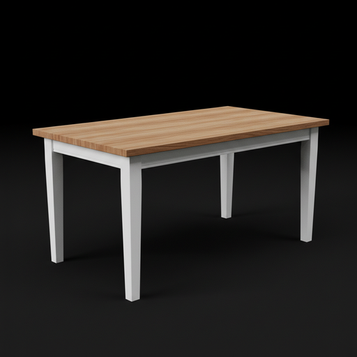 Mesa extensible (1.60x80, Paraiso patas blancas)