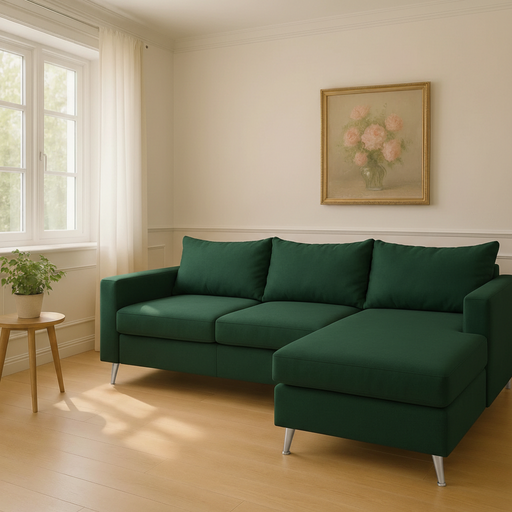 Sillón Deco (210x160, Pana Antimanchas Floyd 330 – Forest)