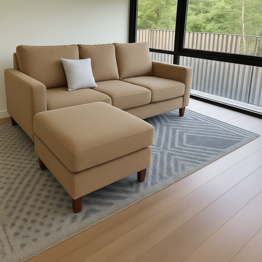 Sillon italiano (180x90, Pana Cross – Vison, Sin apoyabrazos)