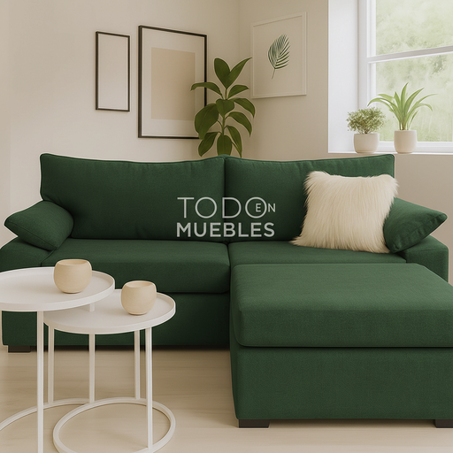 Sillón New Italiano (190x90, Pana Cross – Verde Ingles)