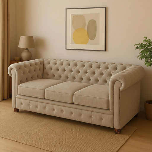 Sillon Chester (250x90, Pana Cross – Beige, Oxido)