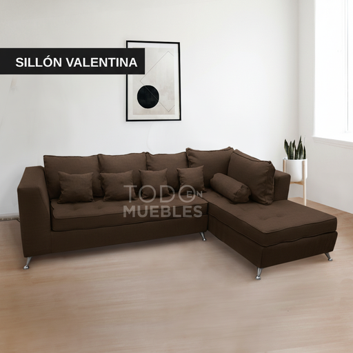 Sillón Valentina (210x160, Talampaya – Chocolate (Cód. 35), Lado derecho mirando de frente)