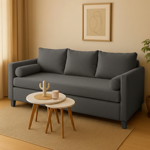 Sillón Roma (210x90, Antidesgarro Alpha - Grafito)