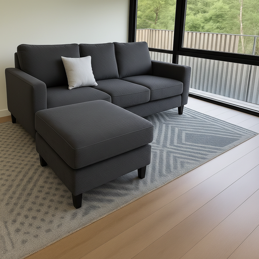 Sillón italiano Comfort (200x90, Antimanchas Murano – Grafitto, Sin camastro)