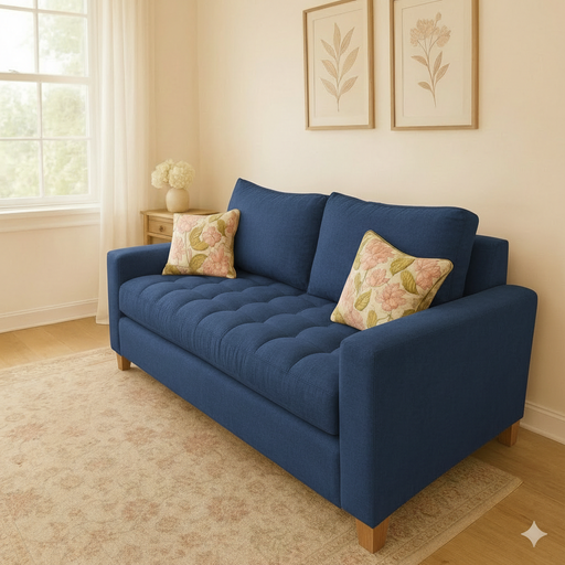 Sillon Alba (160x90, Antidesgarro Alpha - Azul)