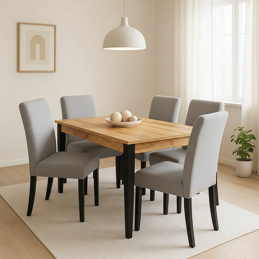 Mesa fija (1.40x80, Paraisos patas negras)