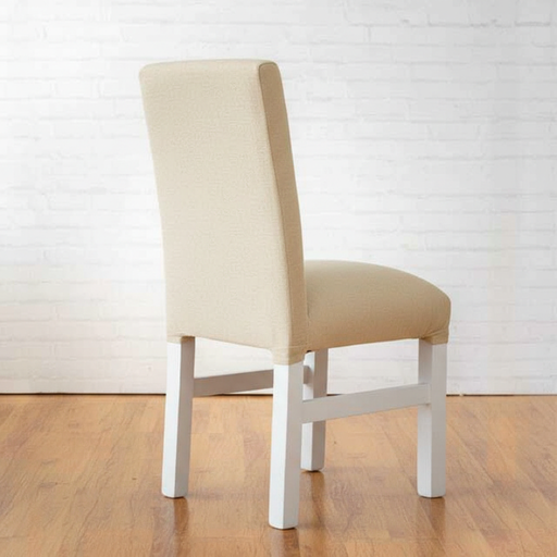 Silla tapizada (Antimanchas Sunny - Ivory, Blancas)