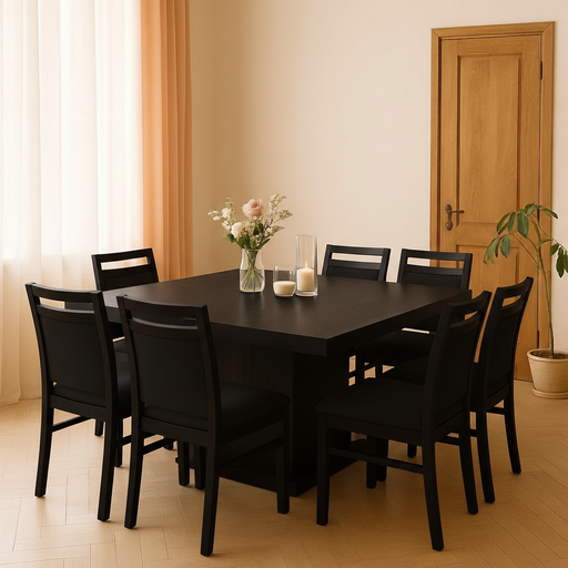Mesa valeria cuadrada (140x140, Negra)