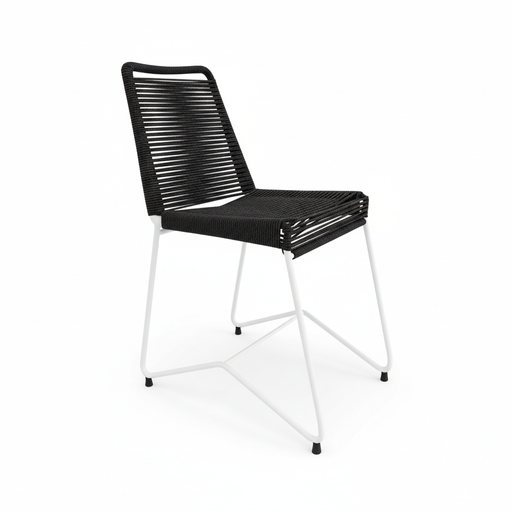 Silla Tulum (Yute negro patas blancas)