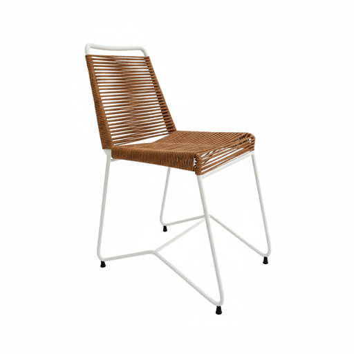 Silla Tulum (Yute marron patas blancas)