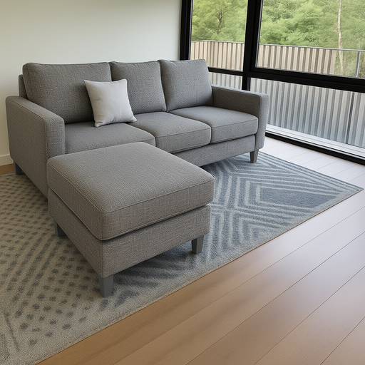Sillon italiano (180x90, Pana Cross – Gris, Sin apoyabrazos)