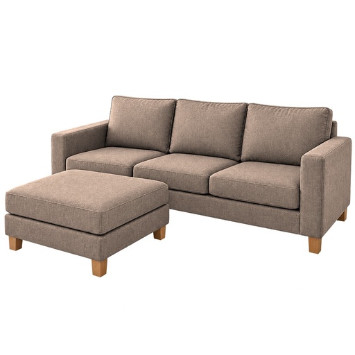Sillón Italiano con vivos (210x90, Pana Cross – Vison, Sin apoyabrazos)