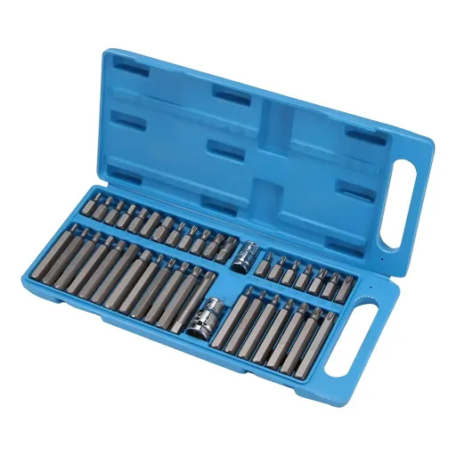 Juego de puntas torx multiestria x40pcs caja metalica