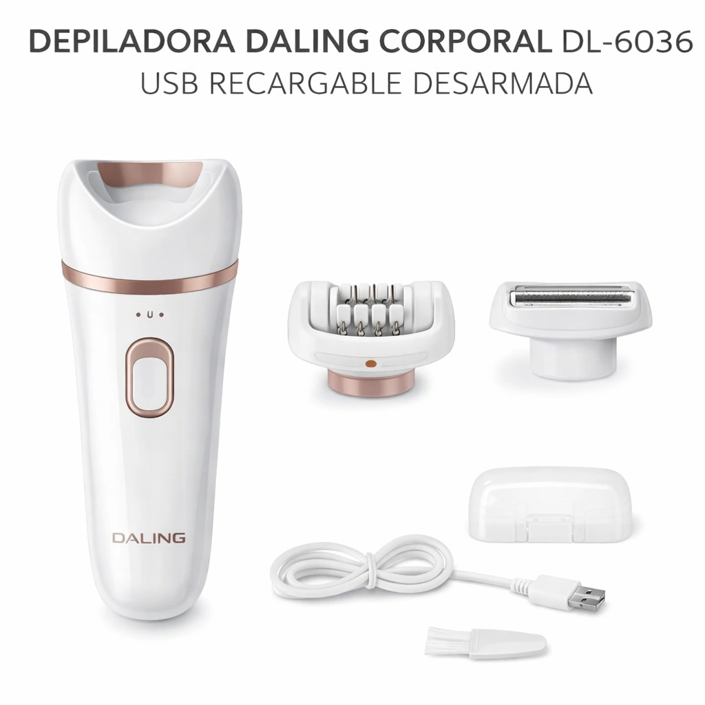 Depiladora corporal íntima femenina doble cabezal