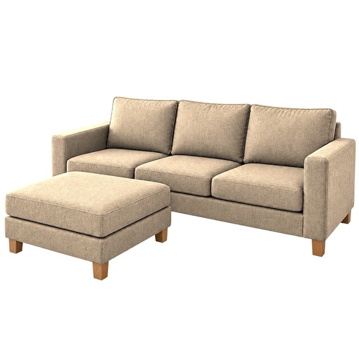 Sillón Italiano con vivos (210x90, Antimanchas Milo - Beige, Sin apoyabrazos)
