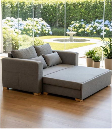 Sillón Mora (180x90, Pana Cross – Gris)
