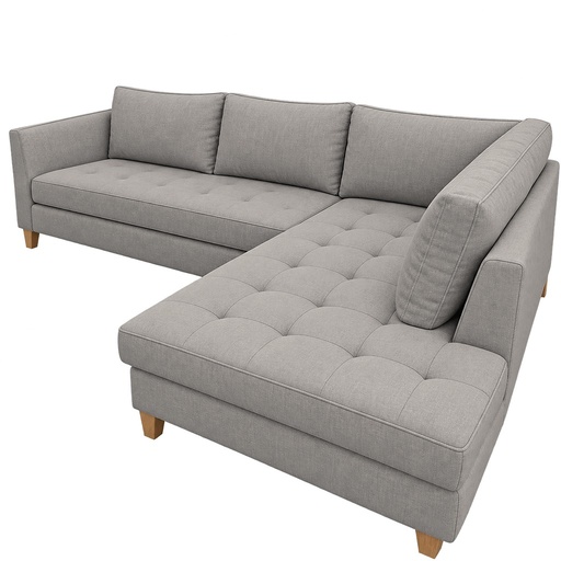 Sillón Valentina (250x160, Pana Antimanchas Madison – Champagne, Lado derecho mirando de frente)