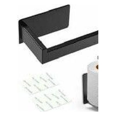 [443434413] Porta Rollo Papel Higiénico Negro Adhesivo
